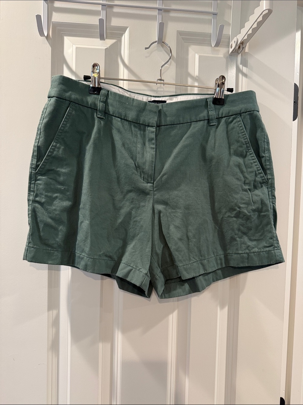 J. Crew Olive Green Cotton Bermuda Shorts